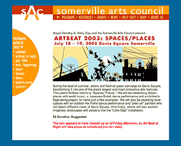 Somerville Arts Council Web